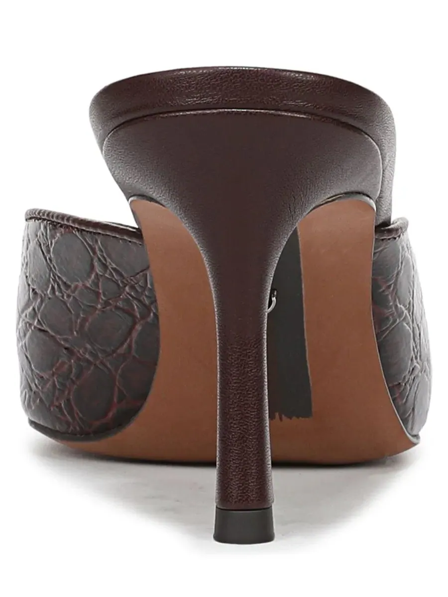 Туфли-мюли на каблуке с острым мысом Margeaux Sam Edelman — изображение 3 из 5, коричневый