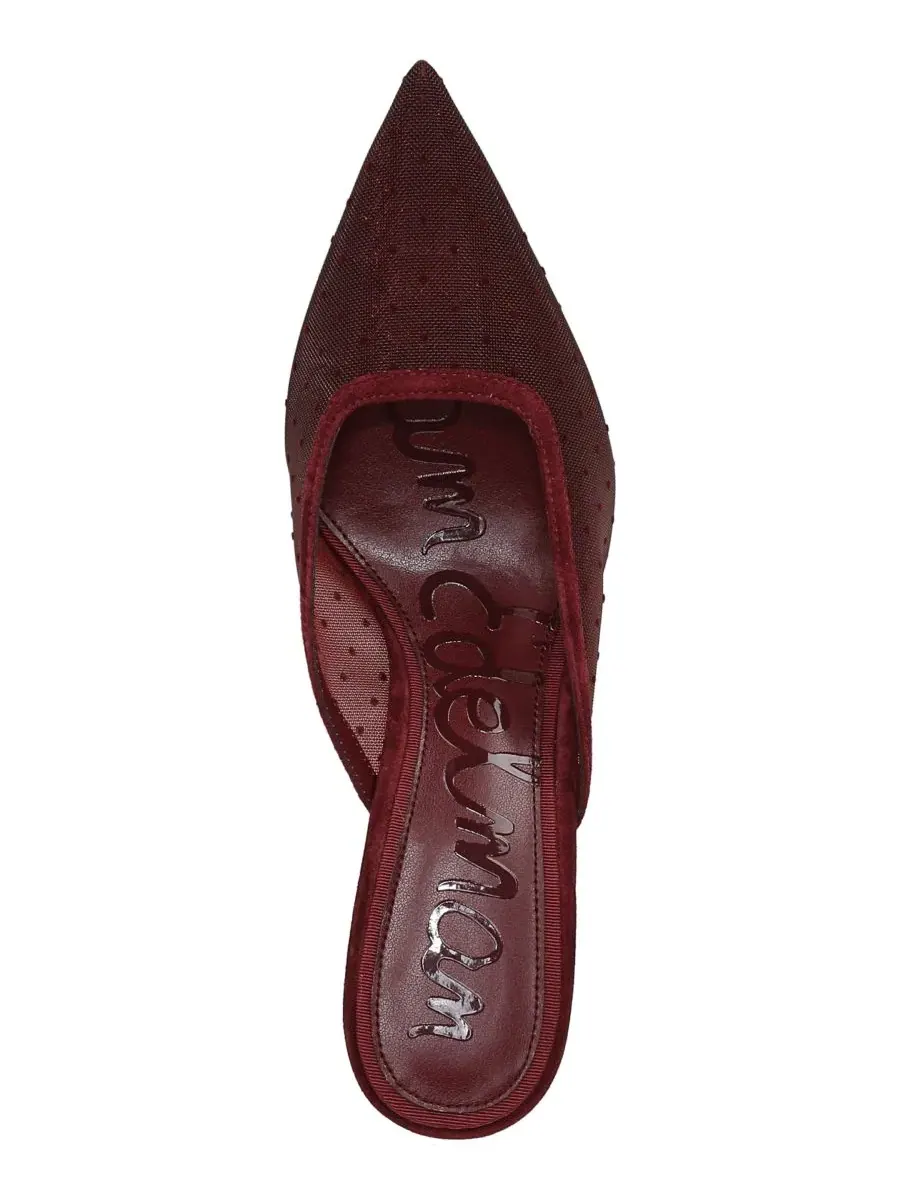 Туфли-мюли на каблуке Margeaux Sam Edelman, French Merlot Mesh — изображение 4 из 5