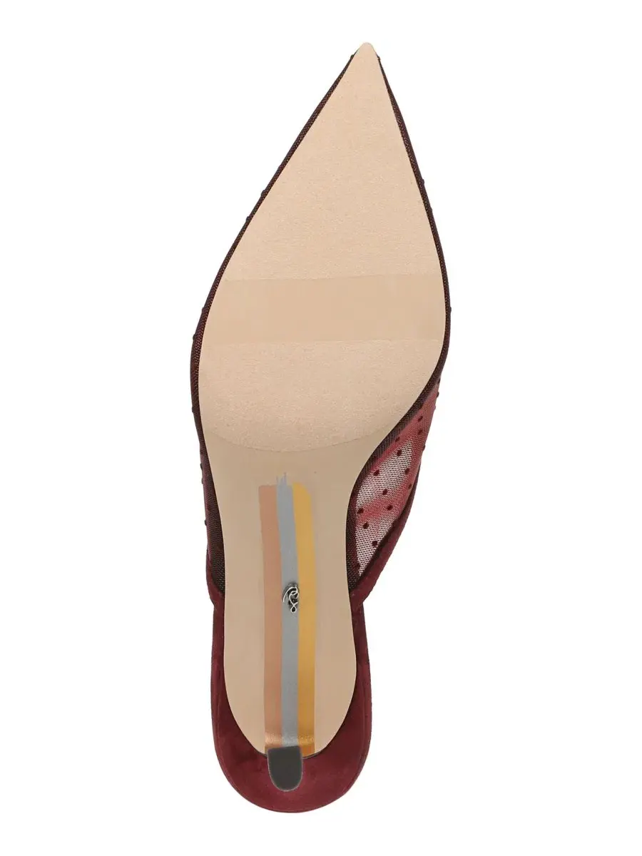 Туфли-мюли на каблуке Margeaux Sam Edelman, French Merlot Mesh — изображение 5 из 5