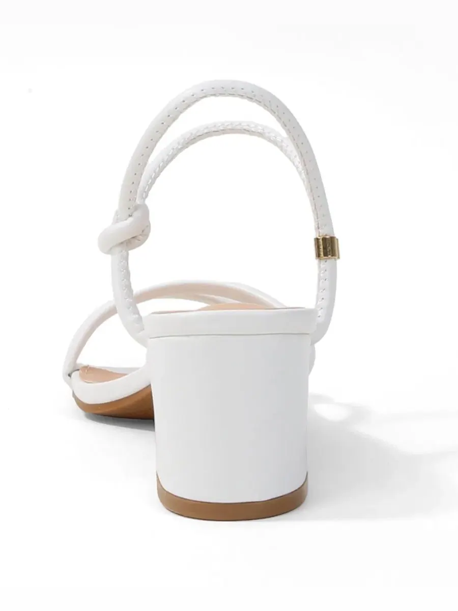 Босоножки на каблуке Elayna Tubular Strap Block Heel BERNESS — изображение 3 из 6, белый