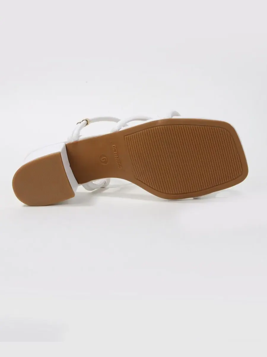 Босоножки на каблуке Elayna Tubular Strap Block Heel BERNESS — изображение 5 из 6, белый