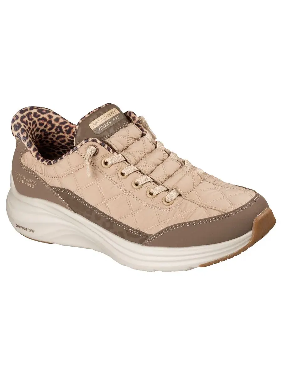 Кроссовки с леопардовым принтом, Slip-Ins Contour Foam Cozy Fit Leopard Dream Skechers