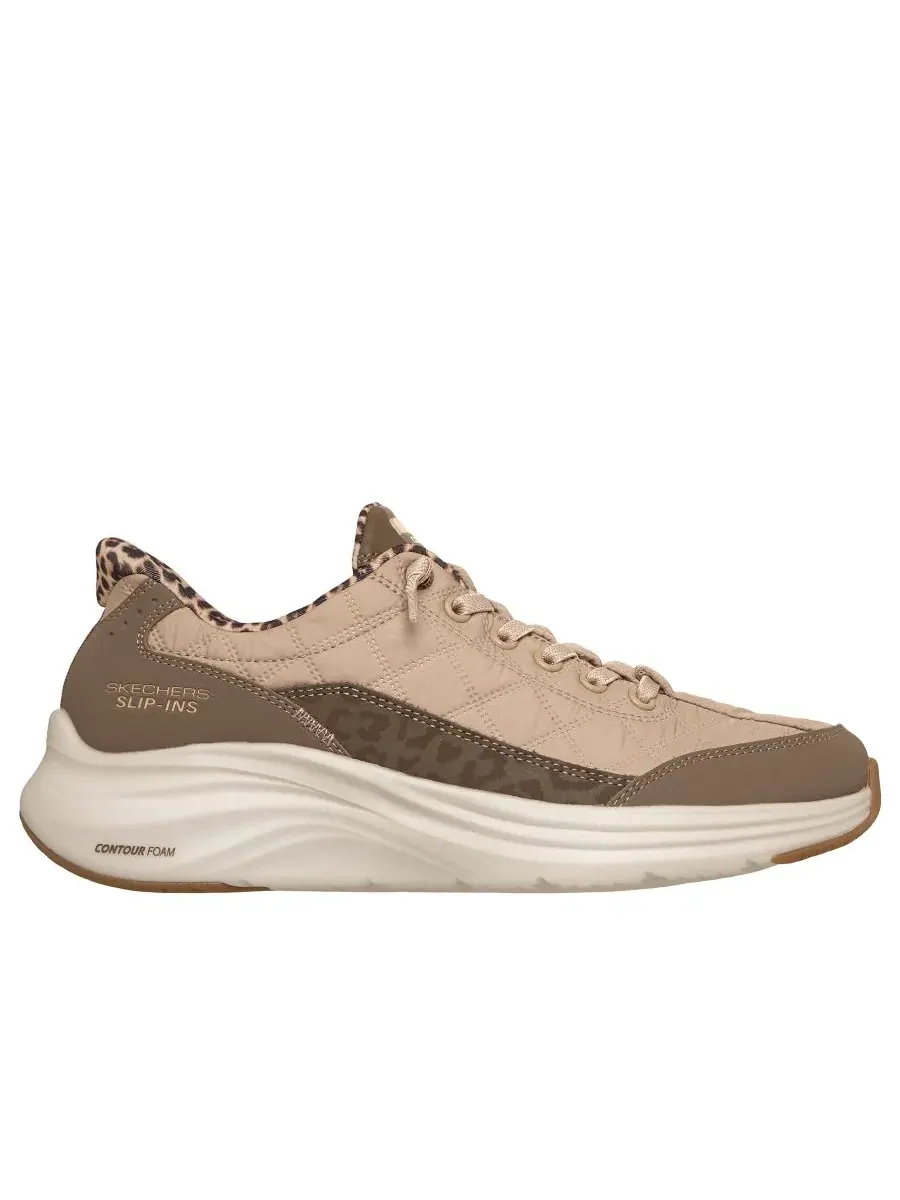 Кроссовки с леопардовым принтом, Slip-Ins Contour Foam Cozy Fit Leopard Dream Skechers — изображение 2 из 6, коричневый