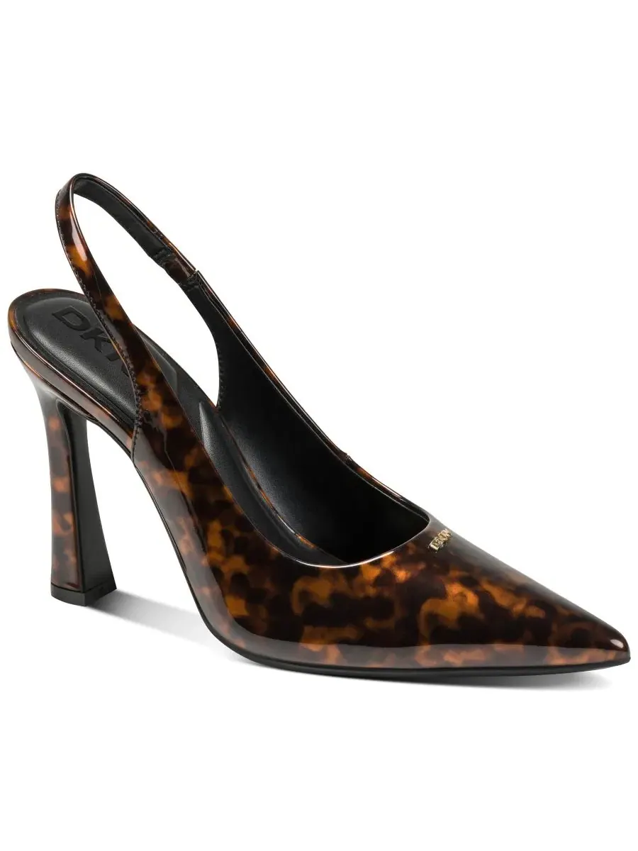 Туфли-лодочки Caytina Pointed Toe Slingback Pumps DKNY — изображение 1 из 5, коричневый мульти