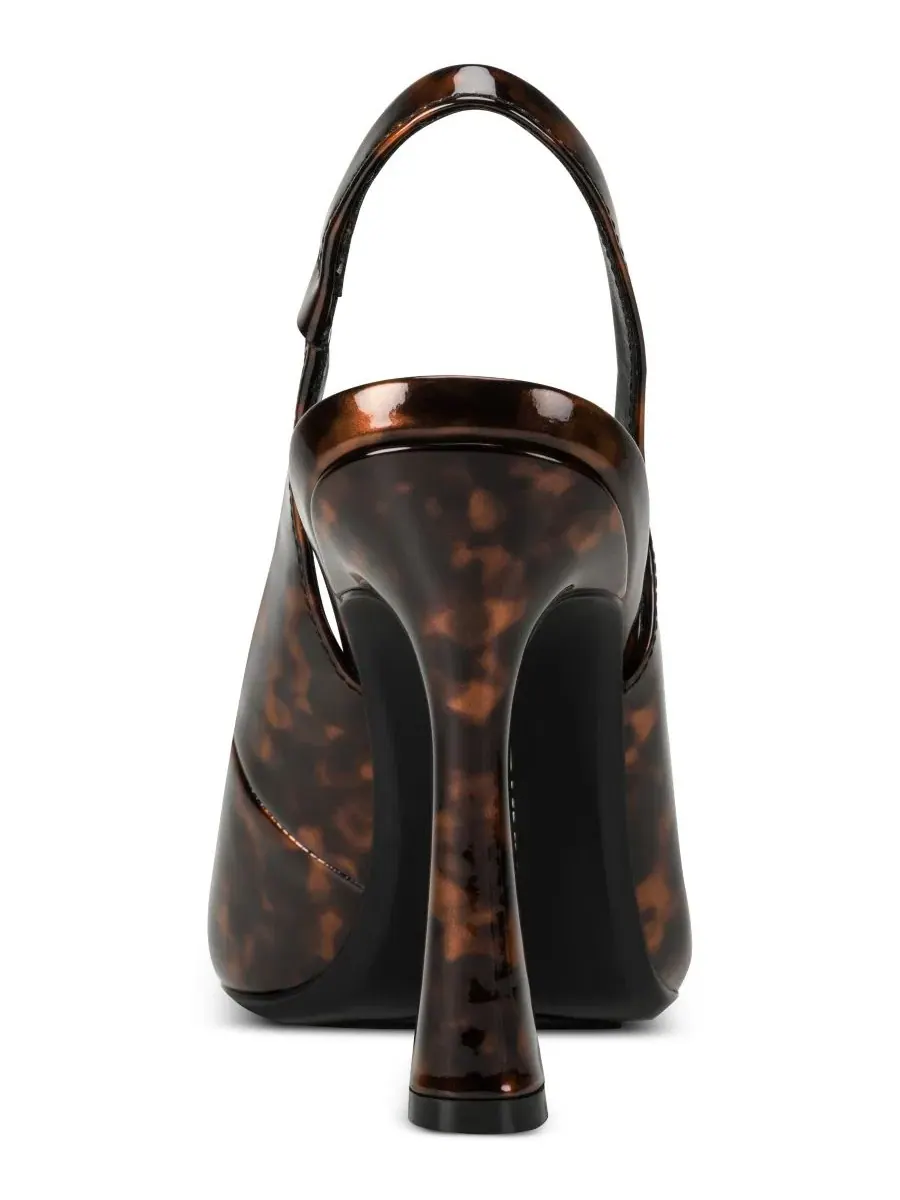 Туфли-лодочки Caytina Pointed Toe Slingback Pumps DKNY — изображение 3 из 5, коричневый мульти