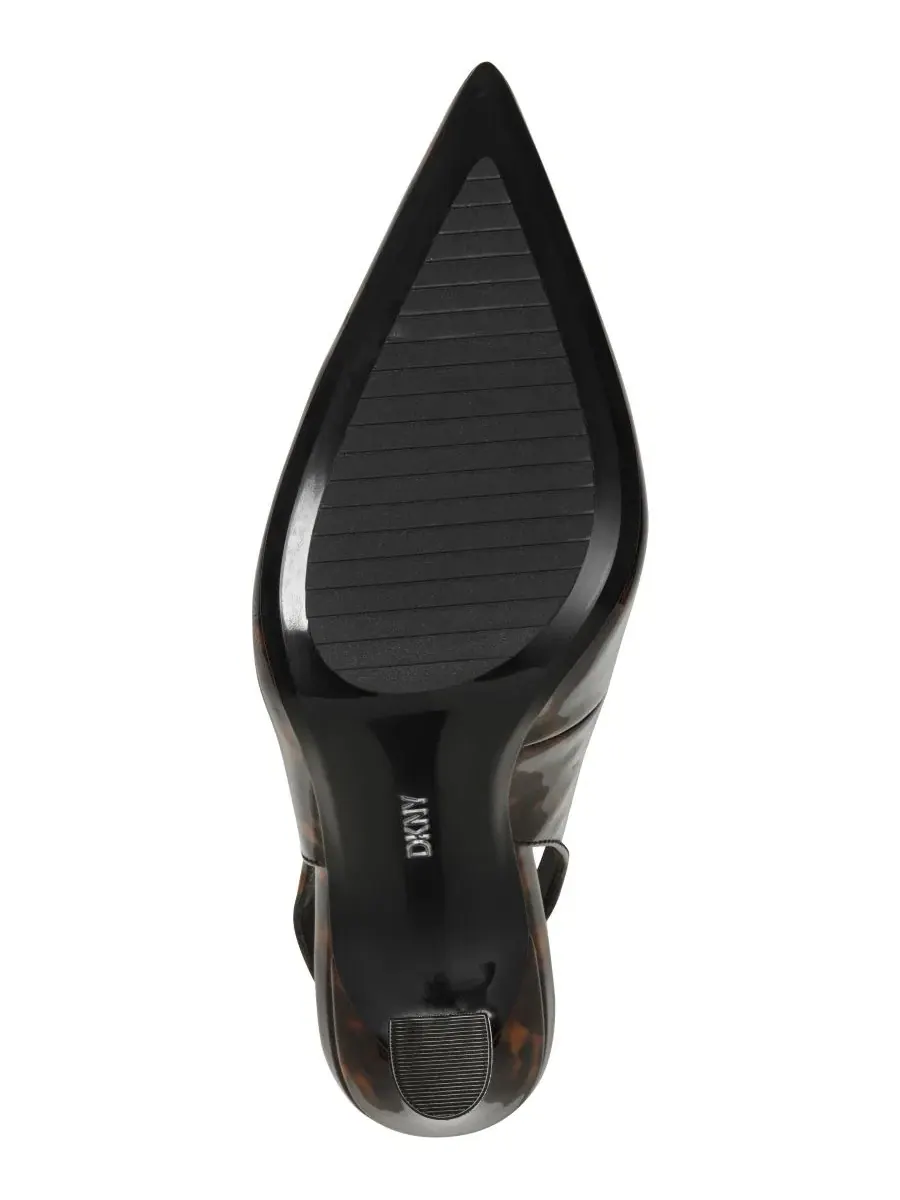 Туфли-лодочки Caytina Pointed Toe Slingback Pumps DKNY — изображение 5 из 5, коричневый мульти