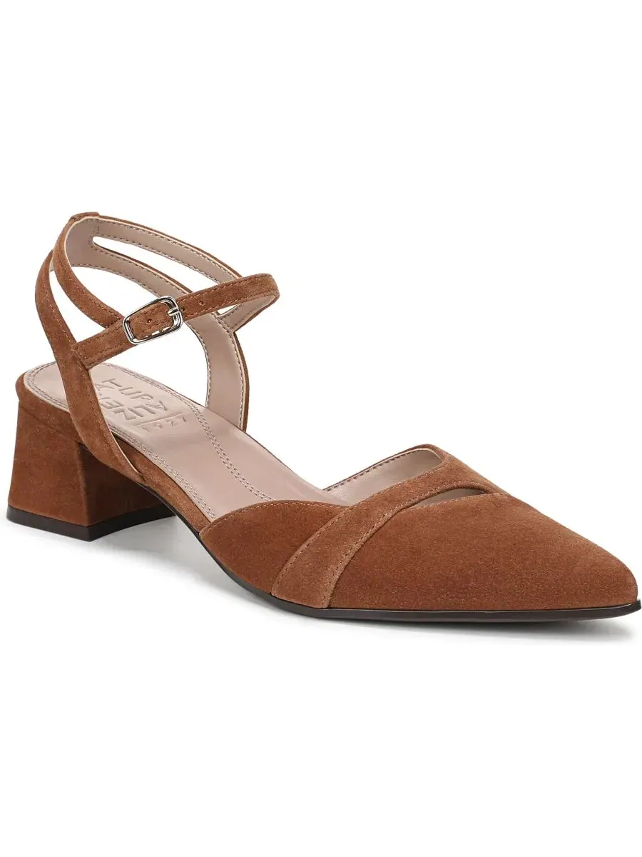 Туфли-лодочки с ремешком на каблуке Merritt Strappy Pumps Naturalizer — изображение 1 из 5, коричневый