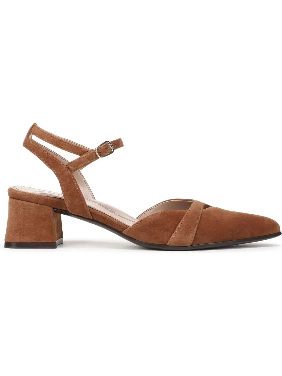 Туфли-лодочки с ремешком на каблуке Merritt Strappy Pumps Naturalizer — изображение 2 из 5, коричневый