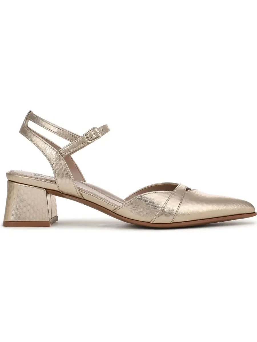 Туфли с ремешком на лодыжке Merritt Naturalizer, Champagne Metallic Leather — изображение 2 из 5