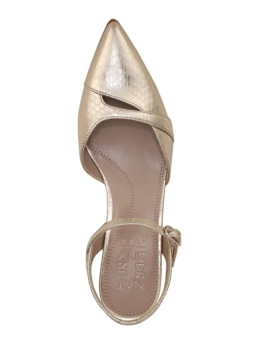 Туфли с ремешком на лодыжке Merritt Naturalizer, Champagne Metallic Leather — изображение 4 из 5