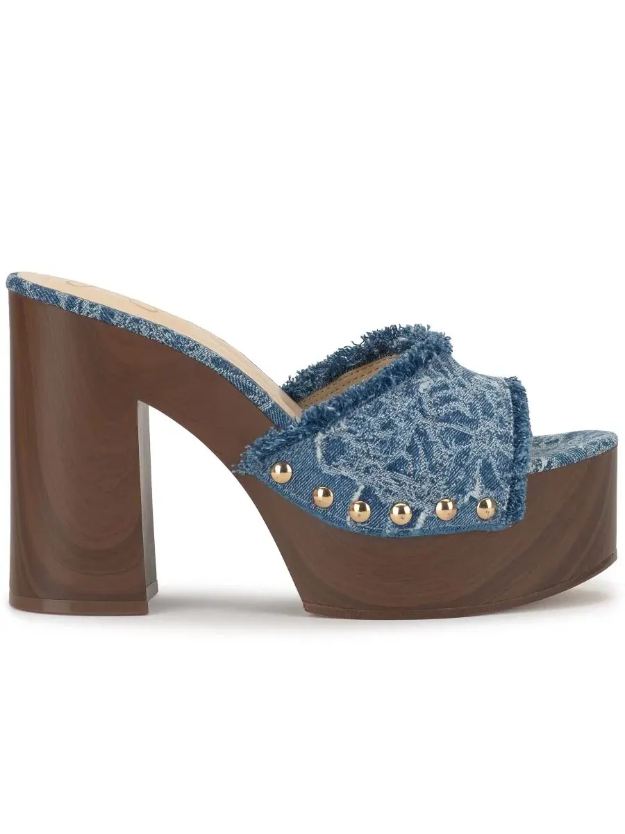 Босоножки на платформе Cezia Wooden Platform Sandals Jessica Simpson — изображение 2 из 9, синий джинсовый синий