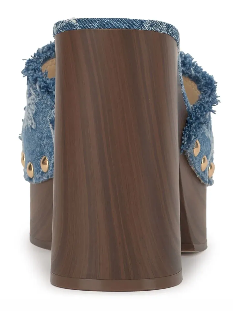 Босоножки на платформе Cezia Wooden Platform Sandals Jessica Simpson — изображение 3 из 9, синий джинсовый синий