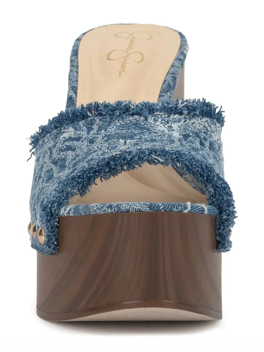 Босоножки на платформе Cezia Wooden Platform Sandals Jessica Simpson — изображение 8 из 9, синий джинсовый синий