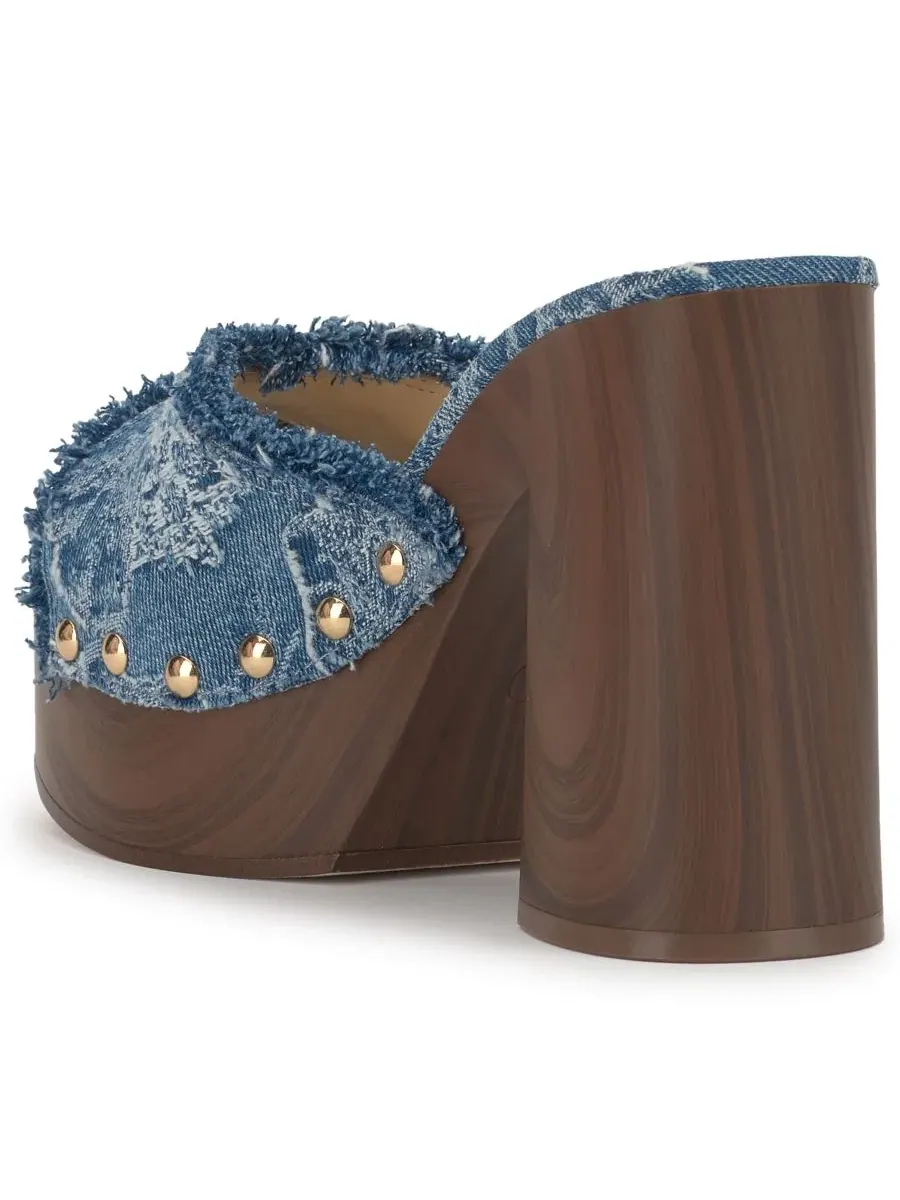Босоножки на платформе Cezia Wooden Platform Sandals Jessica Simpson — изображение 9 из 9, синий джинсовый синий