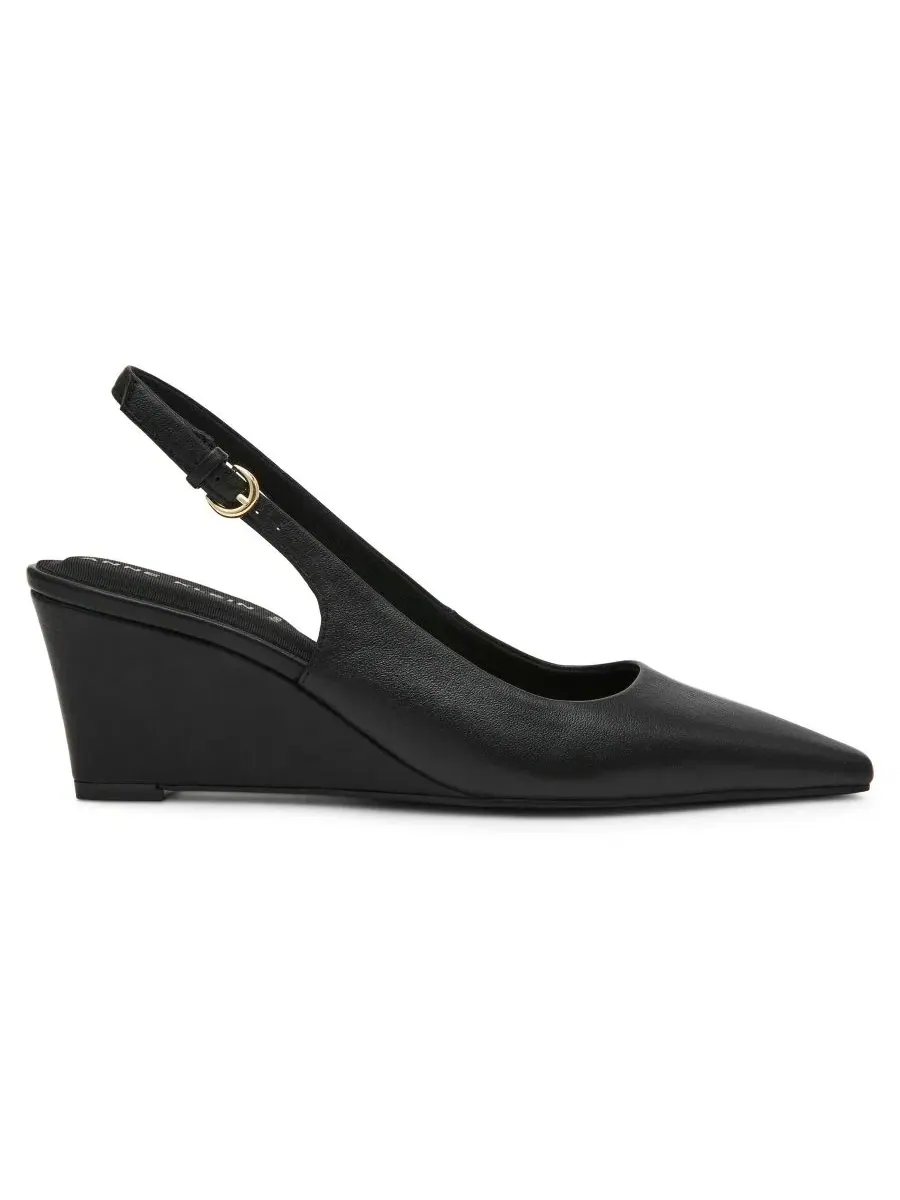 Туфли-сленги с клином Cookie Anne Klein — изображение 2 из 8, черный