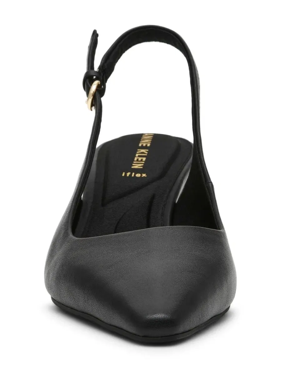 Туфли-сленги с клином Cookie Anne Klein — изображение 7 из 8, черный