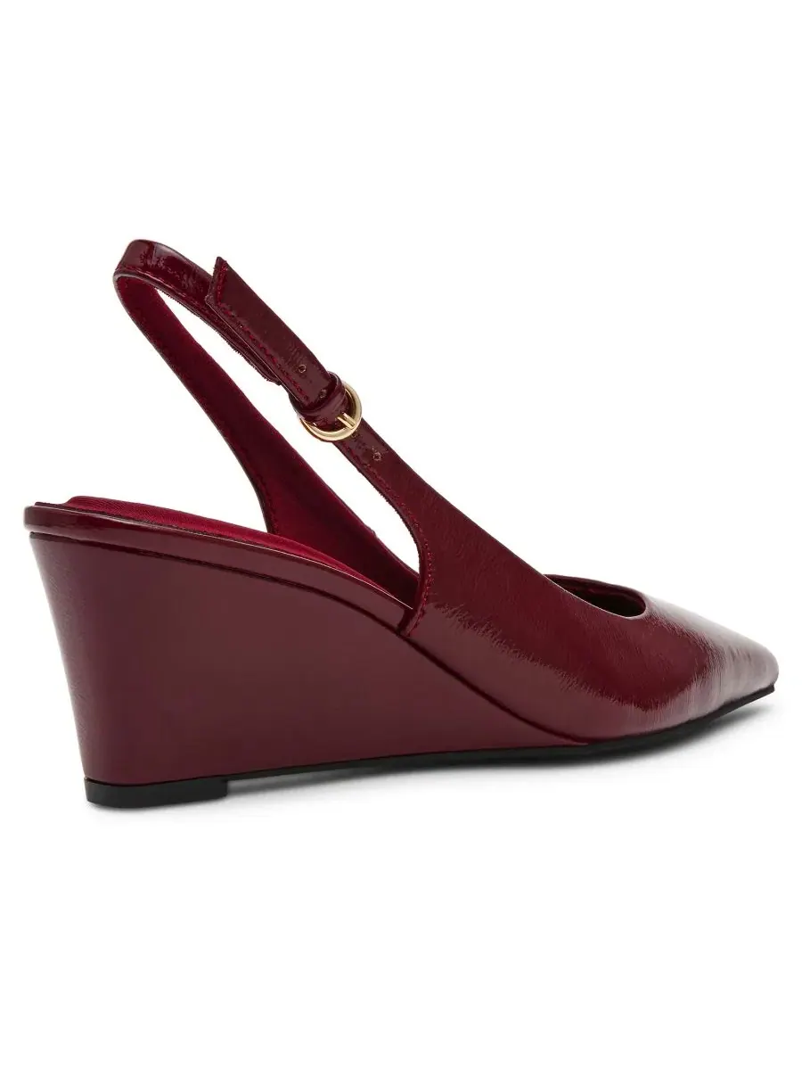 Женские туфли-слингбэки на танкетке Cookie Anne Klein — изображение 7 из 8, бордовый