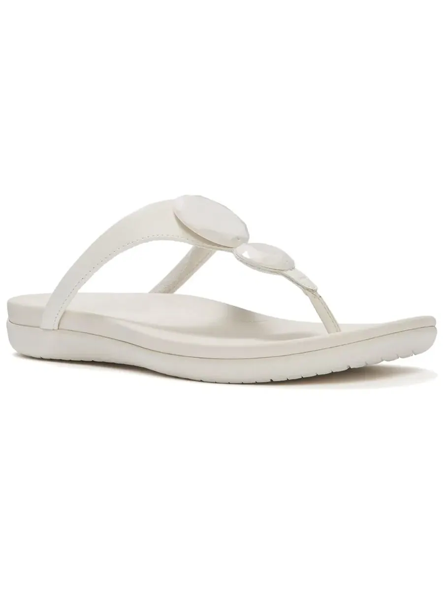 Сандалии с каблуком-танкеткой Solay Glossy-Disc Toe-Post FitFlop