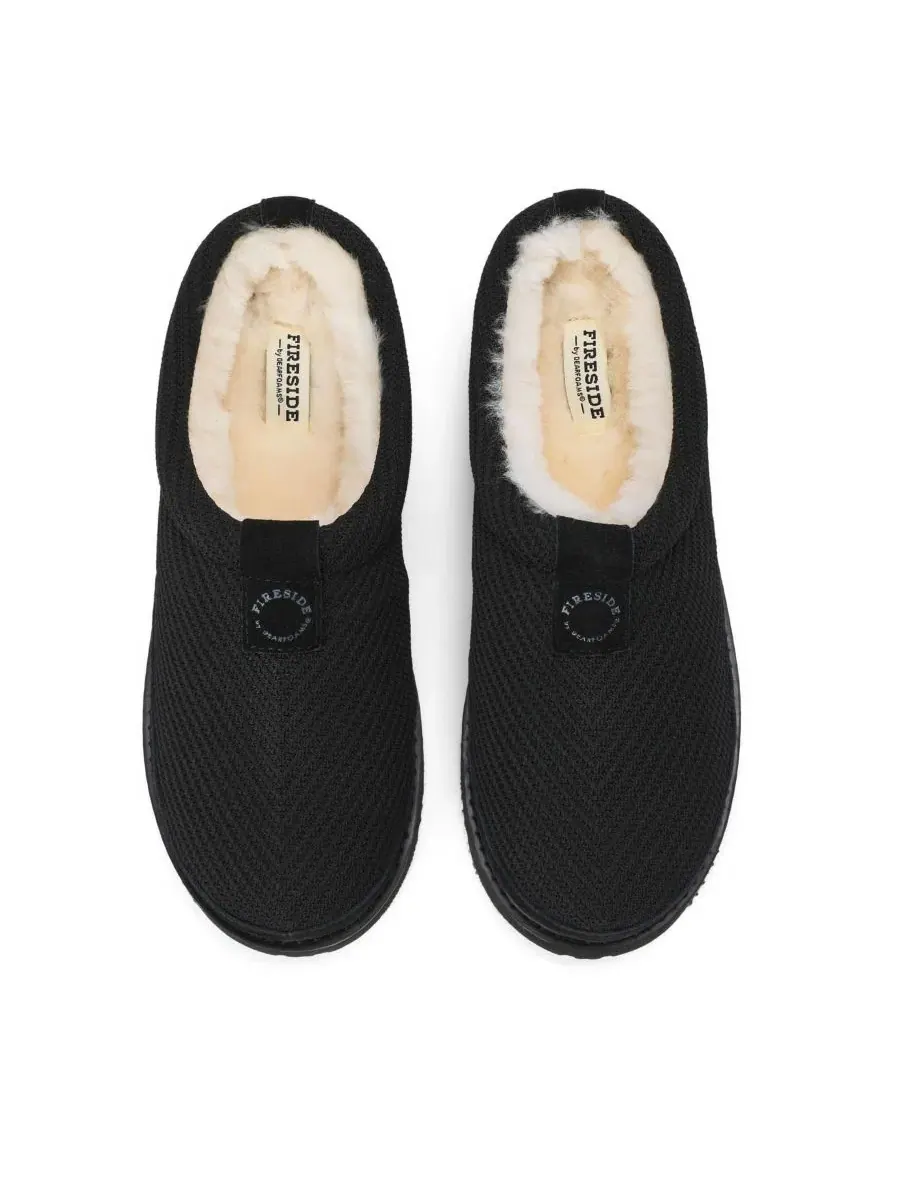 Мужские тапочки-клоги с водоотталкивающим трикотажем Grafton Allday Knit Water Repellent Clog — изображение 4 из 7, черный
