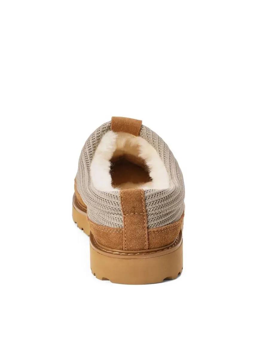 Мужские шлепанцы-клоги Grafton Allday Knit Water Repellent Clog Dearfoams — изображение 3 из 7, орех