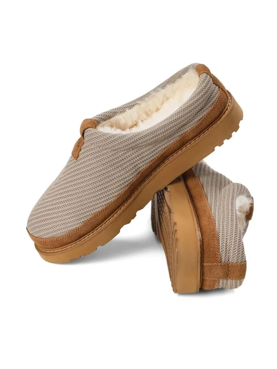 Мужские шлепанцы-клоги Grafton Allday Knit Water Repellent Clog Dearfoams — изображение 7 из 7, орех