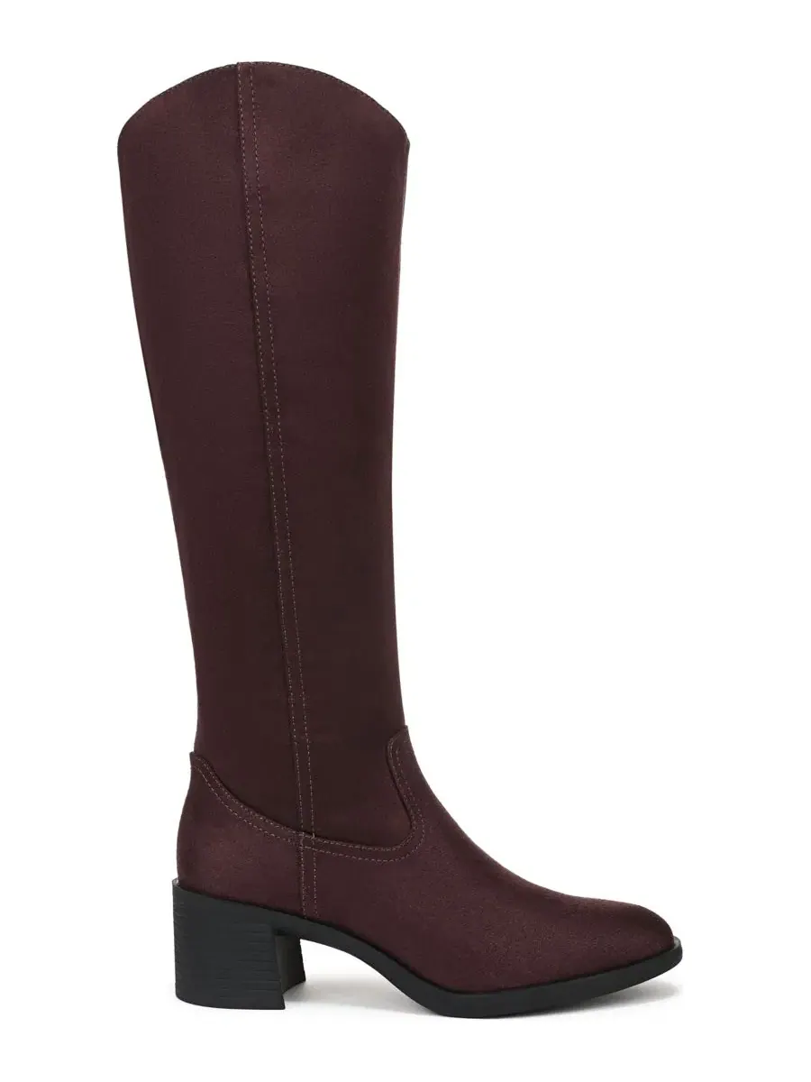 Ботинки женские с блок-каблуком Joliet Zipper Wide Calf Tall LifeStride, Chocolate Plum Microfiber — изображение 2 из 5