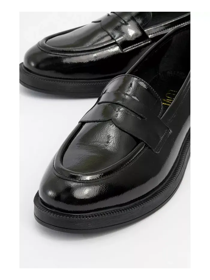 Лоферы Bree Platform Penny Leather Loafer (Women) Forever & Always Shoes — изображение 3 из 6, черный