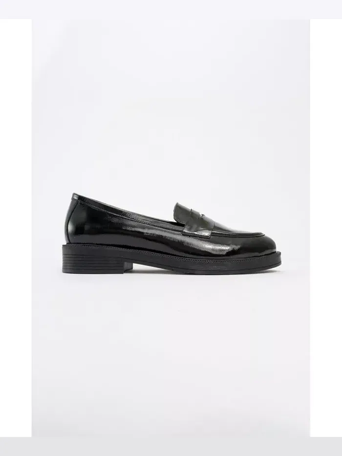 Лоферы Bree Platform Penny Leather Loafer (Women) Forever & Always Shoes — изображение 4 из 6, черный