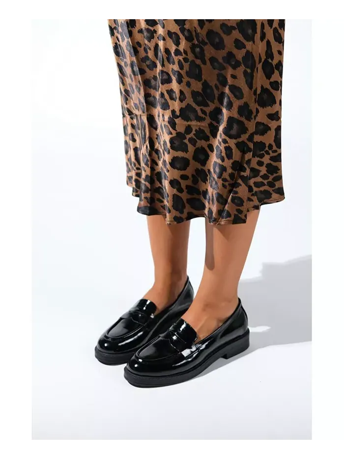 Лоферы Bree Platform Penny Leather Loafer (Women) Forever & Always Shoes — изображение 6 из 6, черный