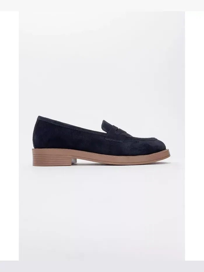 Балетки Bree Platform Penny Leather Loafer (женские) Forever & Always Shoes — изображение 2 из 3, синий