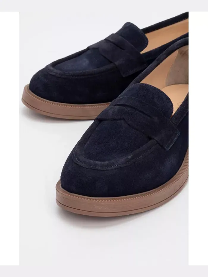 Балетки Bree Platform Penny Leather Loafer (женские) Forever & Always Shoes — изображение 3 из 3, синий