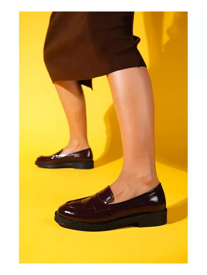 Лоферы Bree Platform Penny Leather Loafer (Women) Forever & Always Shoes — изображение 3 из 5, бордовый