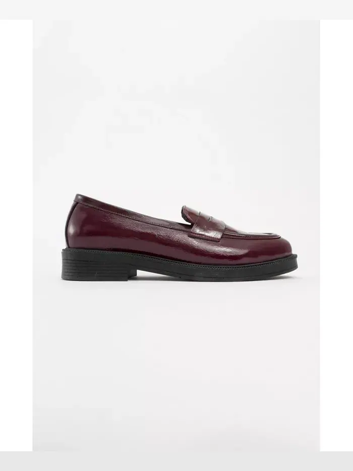 Лоферы Bree Platform Penny Leather Loafer (Women) Forever & Always Shoes — изображение 4 из 5, бордовый