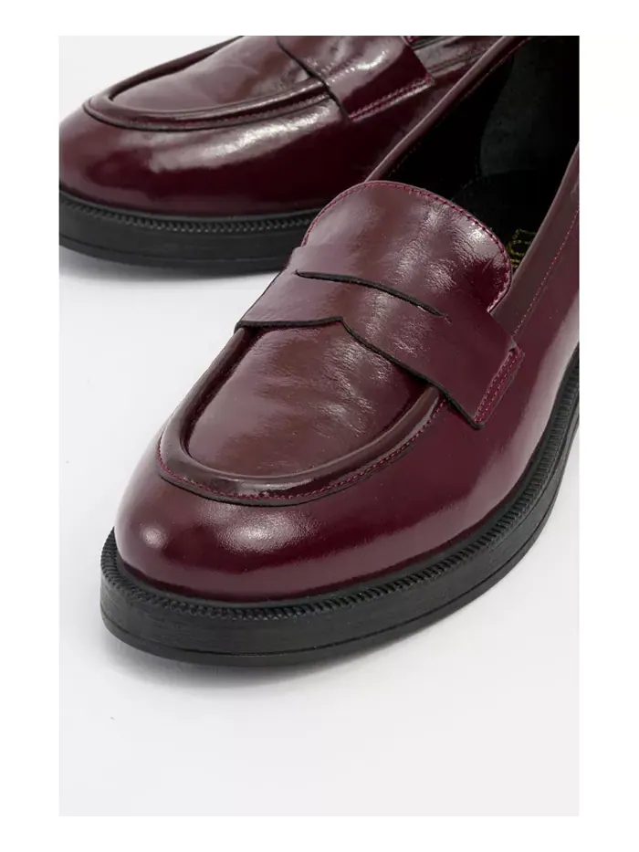 Лоферы Bree Platform Penny Leather Loafer (Women) Forever & Always Shoes — изображение 5 из 5, бордовый