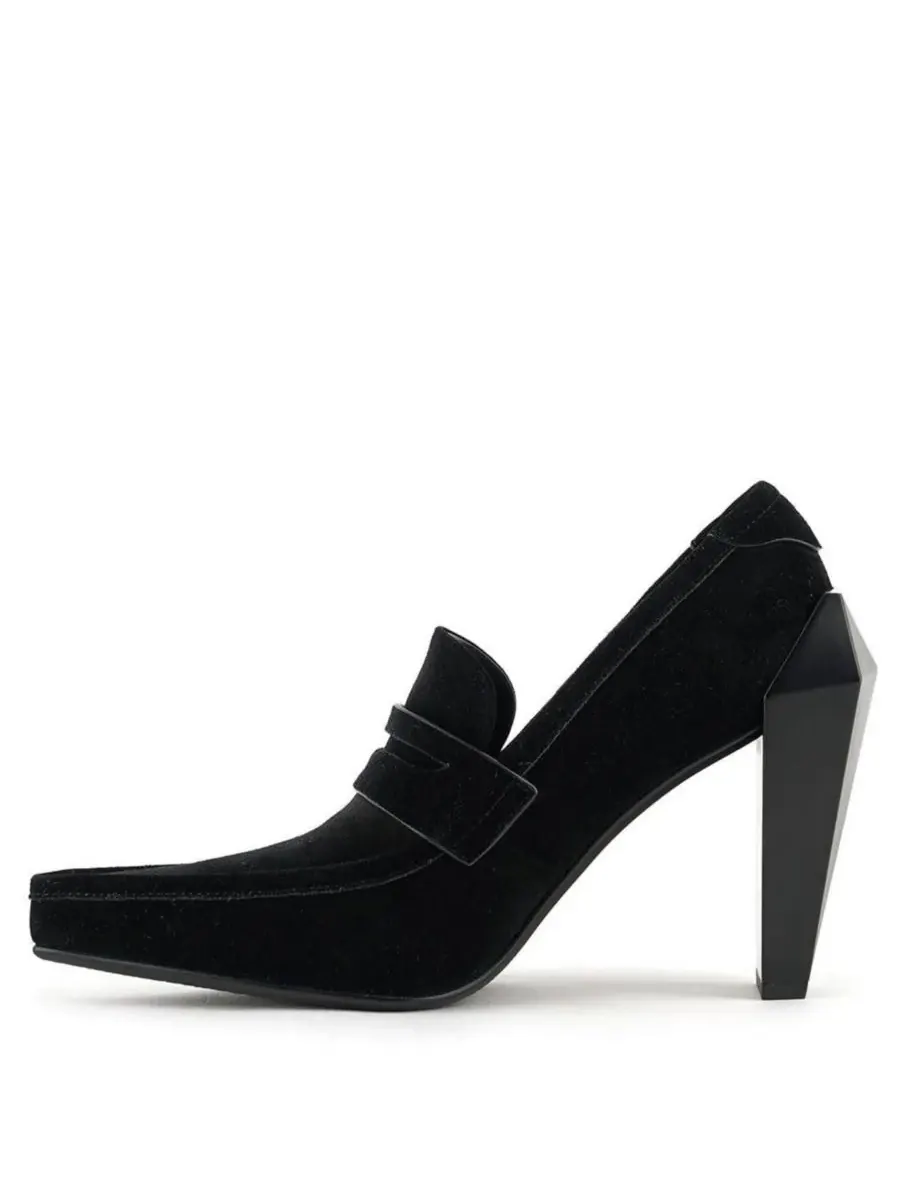 Женские высокие лоферы Gem United Nude — изображение 4 из 6, черный