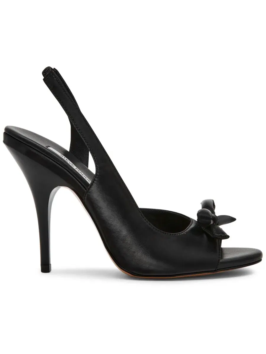 Туфли-сандалии с бантом и ремешком на каблуке Steve Madden — изображение 2 из 7, черный