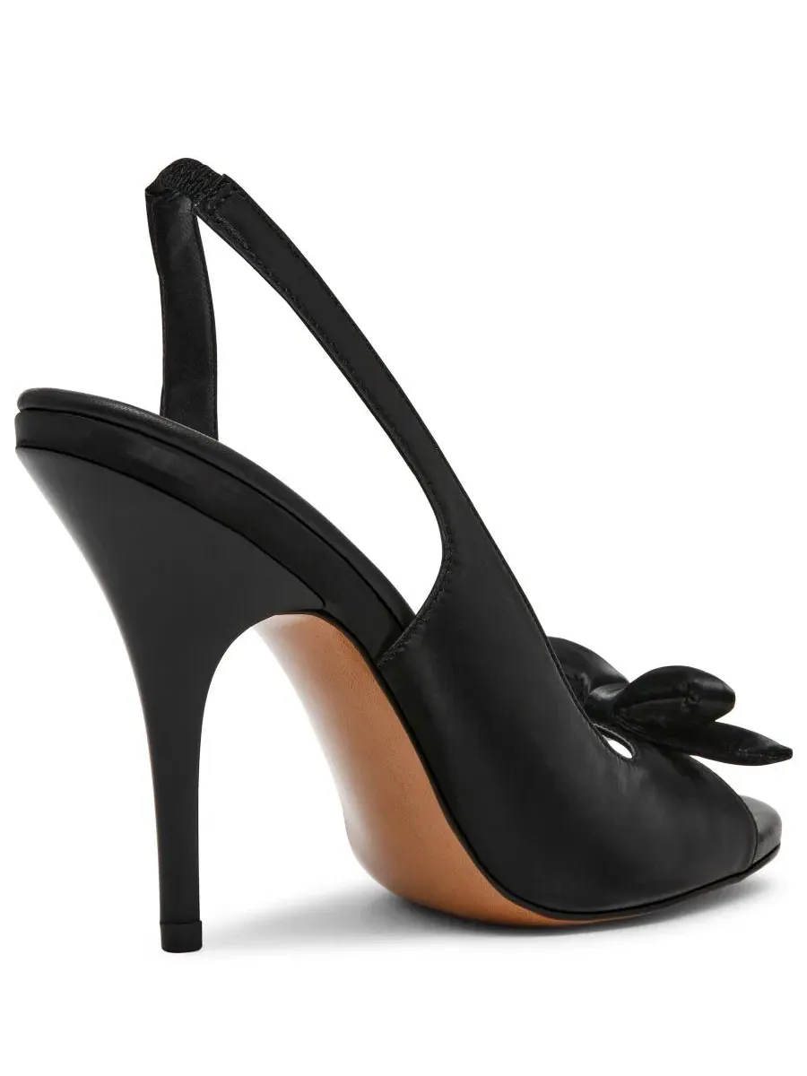 Туфли-сандалии с бантом и ремешком на каблуке Steve Madden — изображение 6 из 7, черный