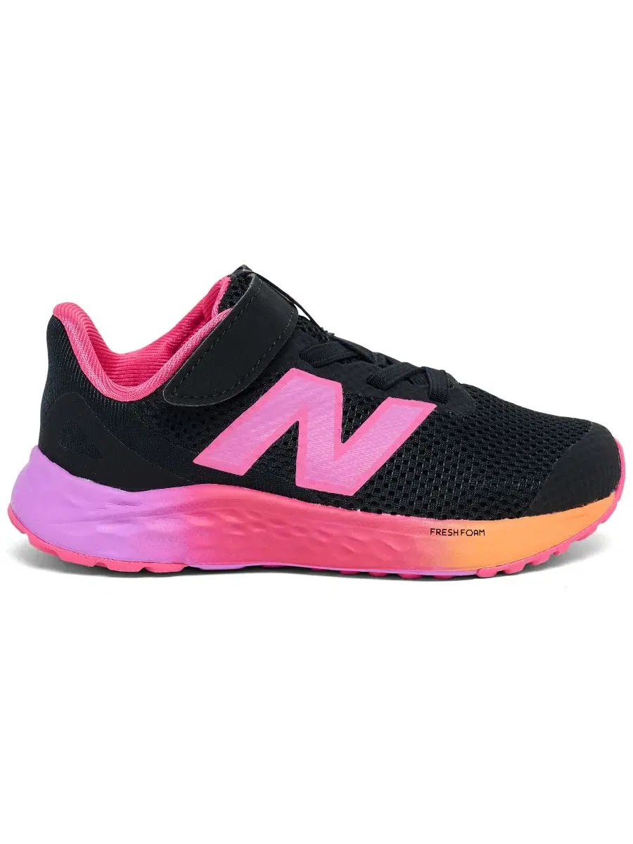 Детские кроссовки для бега с шнурками-эластичными, Fresh Foam Arishi V4 New Balance — изображение 3 из 6, черный