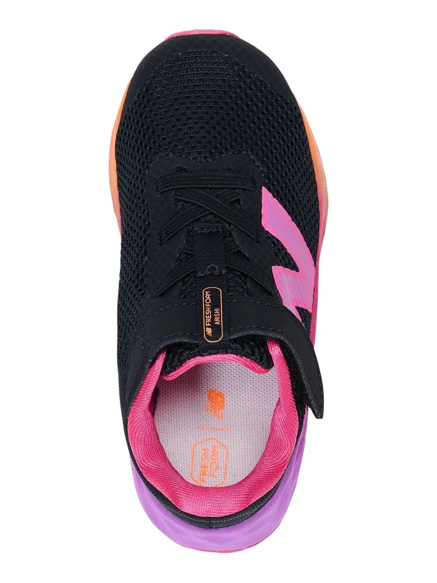Детские кроссовки для бега с шнурками-эластичными, Fresh Foam Arishi V4 New Balance — изображение 5 из 6, черный
