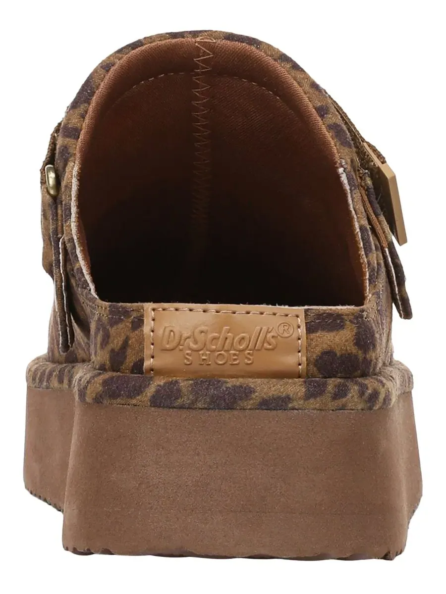 Женские мюли-клоги с принтом Brown Leopard Microsuede Dr. Scholl's — изображение 3 из 5, коричневый