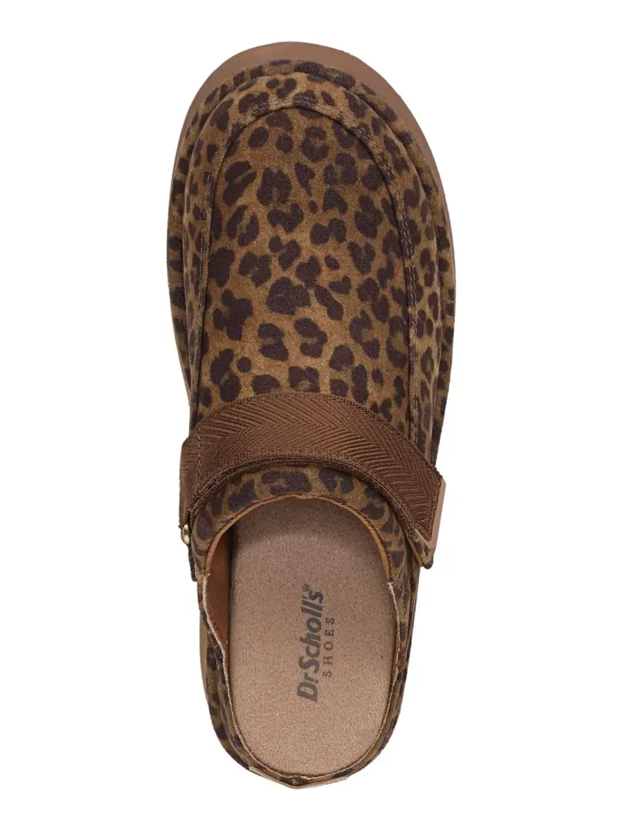 Женские мюли-клоги с принтом Brown Leopard Microsuede Dr. Scholl's — изображение 4 из 5, коричневый
