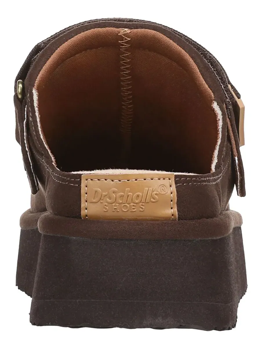 Женские мюли-клоги с плоской подошвой и платформой, модель Chill Out Dr. Scholl's — изображение 3 из 5, коричневый