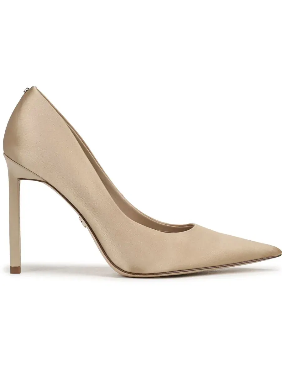 Туфли-лодочки на каблуке Talula Pointed Toe Sam Edelman, Champagne Satin Fabric — изображение 2 из 5
