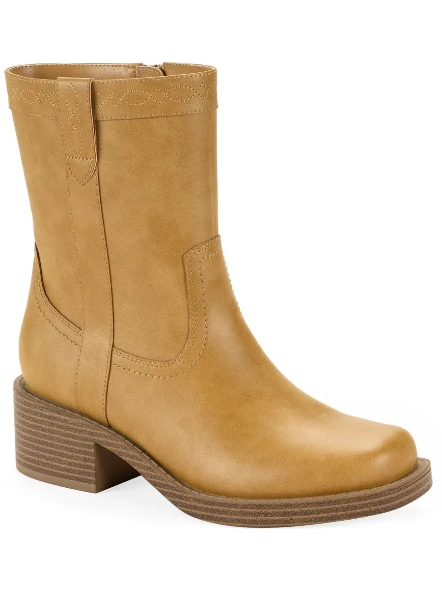 Ботинки Warrbles Mid-Shaft Block Heel Wild Pair — желтый