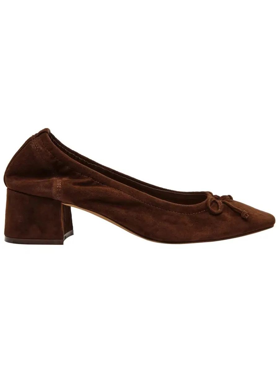Балетки на устойчивом каблуке Coretta Steve Madden — изображение 2 из 6, шоколадный