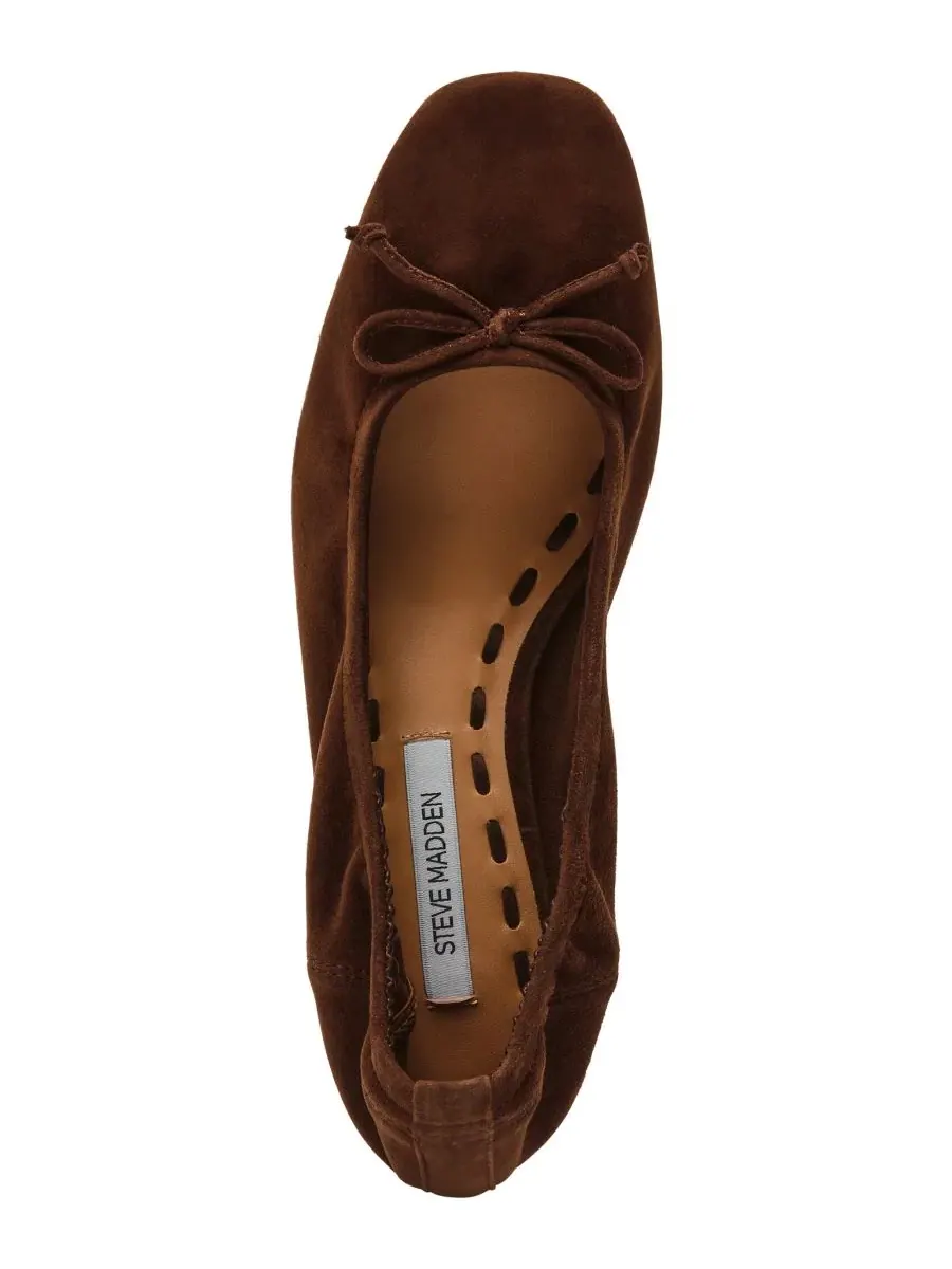 Балетки на устойчивом каблуке Coretta Steve Madden — изображение 4 из 6, шоколадный