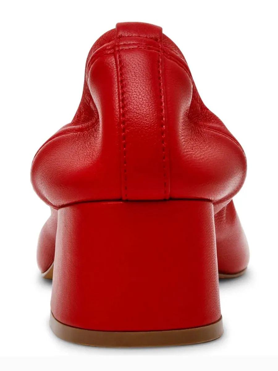 Балетки на устойчивом каблуке Coretta Block Heel Steve Madden — изображение 3 из 6, красный