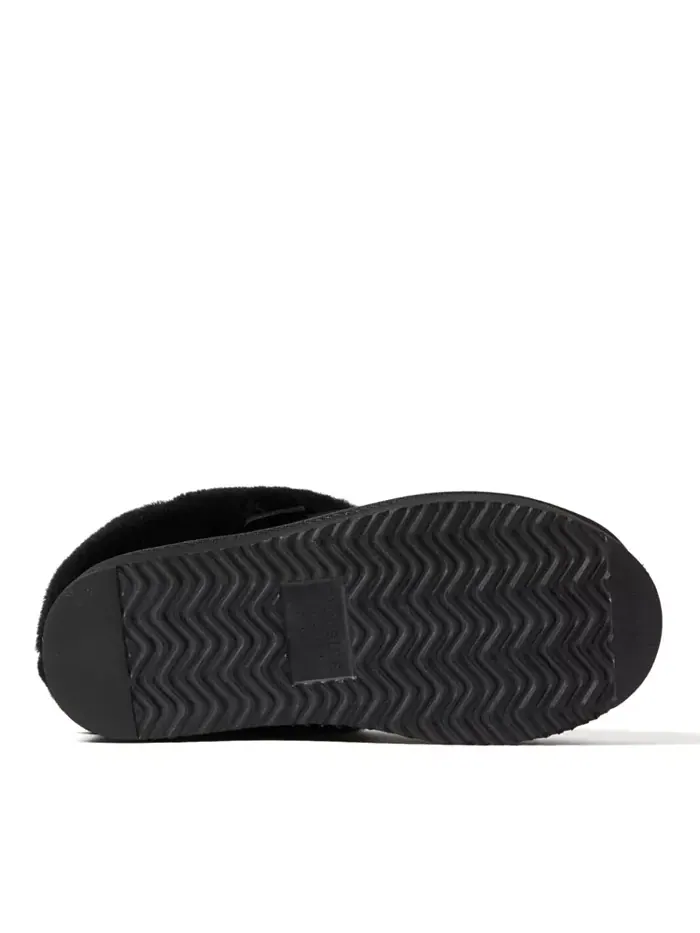 Fireside by Women's Bendigo - Квадратные платформенные тапочки-клоги из натуральной овчины с — изображение 3 из 5, черный