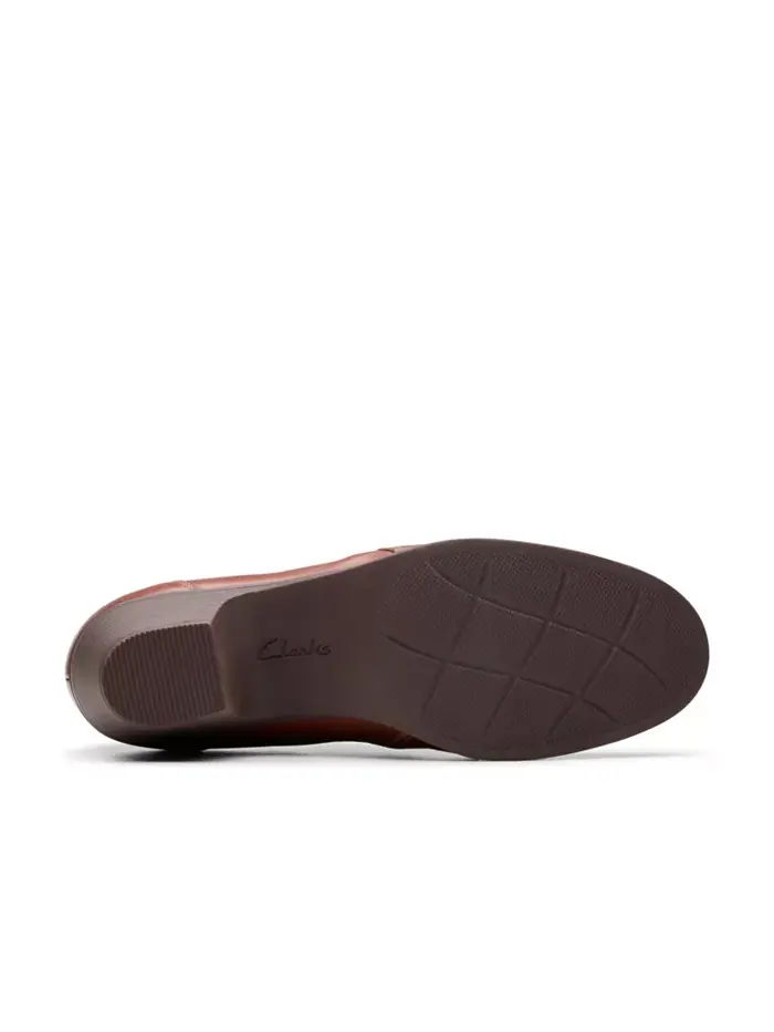 Ботинки женские Clarks Emily 2 Braley кожаные на блочном каблуке — изображение 10 из 13, коричневый