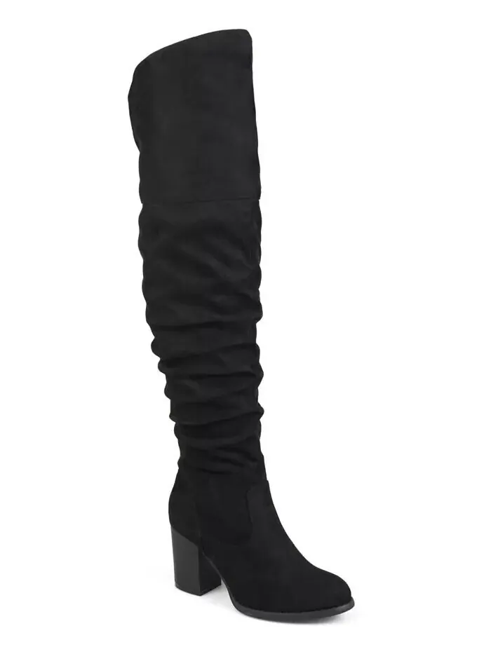 Женские сапоги Kaison Wide Calf Stacked Heel выше колена Journee Collection